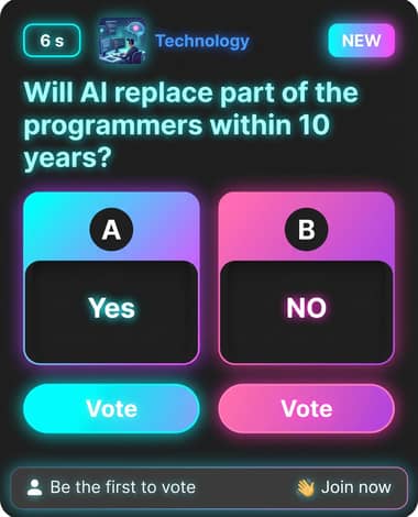 AI-based decision poll interface used for strategy analysis